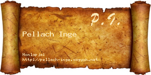 Pellach Inge névjegykártya